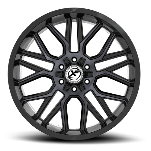 20" XF Off-Road XF-235 Black Machined Titanium DDT 20x9 Wheel 6x135 6x5.5 12mm
