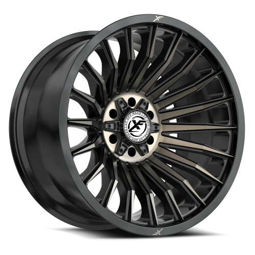 Set 4 17" XF Off-Road XF-231 Black Bronze Machined DDT 17x9 5x5 5x5.5 0mm Rims