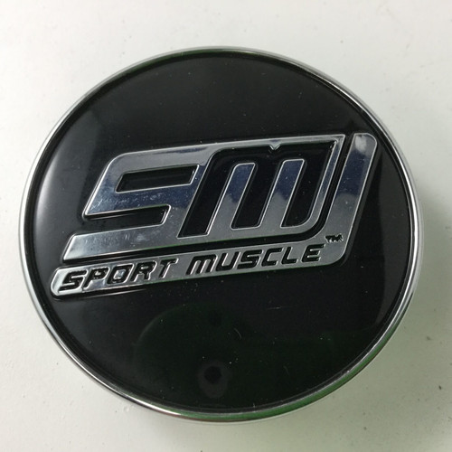 Sport Muscle Wheels Gloss Black Center Cap C-472B C-V1159-B SJ812-29 2-1/8"