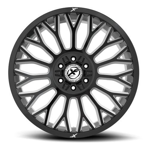 26" XF Off-Road XF-237 Gloss Black & Milled 26x14 Wheel 6x135 6x5.5 -76mm Rim