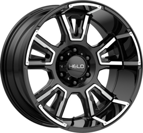 20" Helo HE914 20x9 Gloss Black Machined 6x135 Wheel 0mm Rim