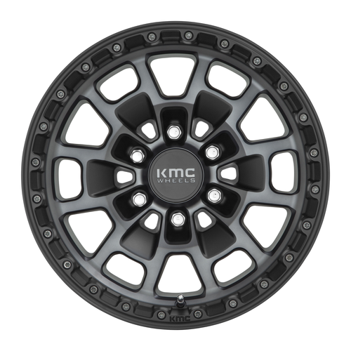 KMC KM718 Summit 17x8.5 6x135 Satin Black With Gray Tint Wheel 17" 0mm Rim