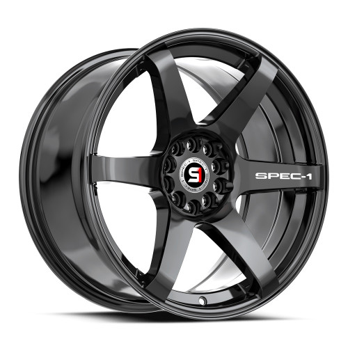 17" Spec-1 SPT-32 Gloss Black 17x8 Wheel 4x100 4x4.5 42mm Rim