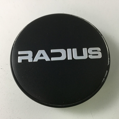 Radius Satin Black Custom Wheel Snap In Center Cap 2.5" A714