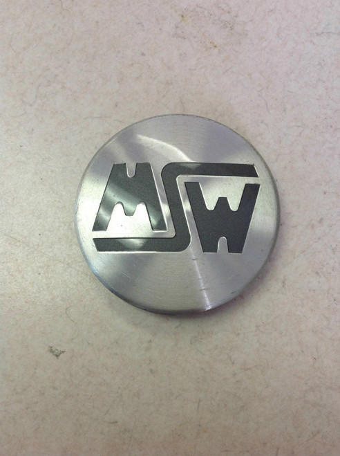MSW By O.Z Wheel Center Cap Machine With Dary Gray Logo M582 2.125" Diameter