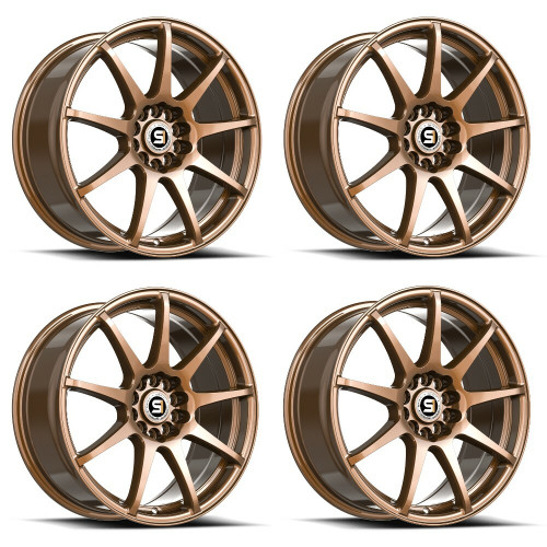Set 4 17" Spec-1 SP-67 Gloss Bronze 17x7 Wheels 5x110 5x4.5 42mm Rims