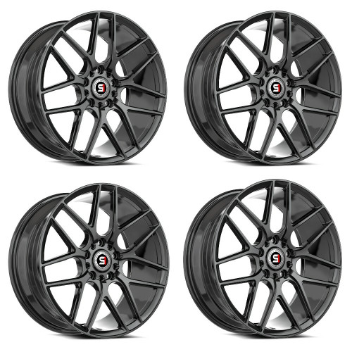 Set 4 18" Spec-1 SP-78 Gloss Black 18x8 Wheels 5x4.5 5x120 35mm Rims