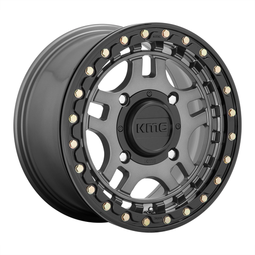 KMC Powersports Ks240 Recon Beadlock 15x7 4x137 Gun Metal Black Wheel 15" 38mm KMC Powersports Ks240 Recon Beadlock 15x7 4x137 Gun Metal Black Wheel 15" 38mm