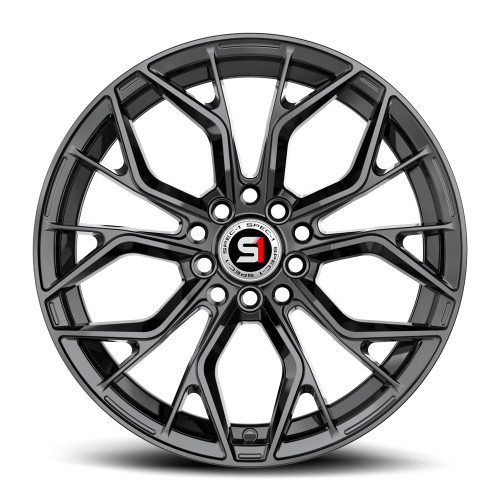 16" Spec-1 SP-76 Gloss Black 16x6.5 Wheel 5x100 5x4.5 20mm Rim