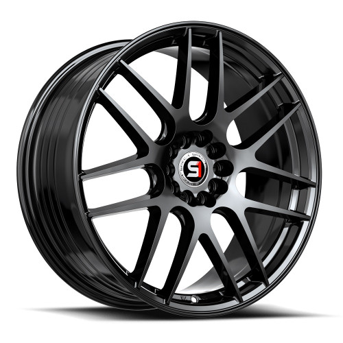17" Spec-1 SP-65 Gloss Black 17x8 Wheel 4x100 4x4.5 42mm Rim