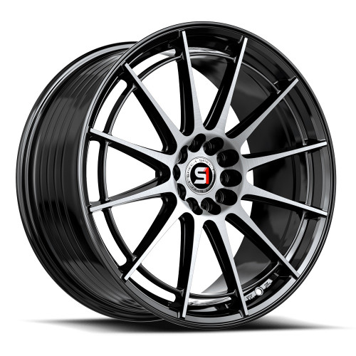 Set 4 17" Spec-1 SP-64 Gloss Black & Machined 17x8 Wheels 5x4.5 5x120 42mm Rims