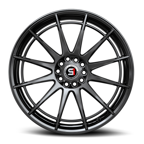 17" Spec-1 SP-64 Gloss Black 17x8 Wheel 5x100 5x4.5 42mm Rim