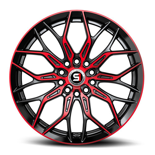 17" Spec-1 SP-57 Gloss Black & Red Machined 17x7.5 Wheel 5x4.5 5x120 42mm Rim