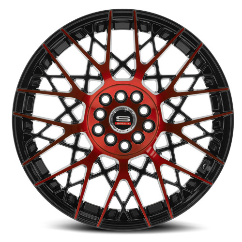 17" Spec-1 SP-53 Gloss Black & Red Machined 17x7.5 Wheel 5x105 5x4.5 42mm Rim