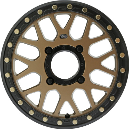 KMC Powersports Ks235 Grenade Beadlock 15x7 4x137 Satin Bronze Wheel 15" 10mm