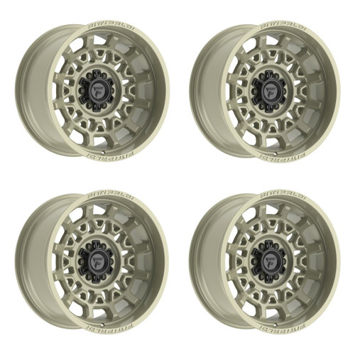 Set 4 20" Fittipaldi Off RoadFA23D Desert Sand 20x10 Wheels 8x6.5 -19mm Rims