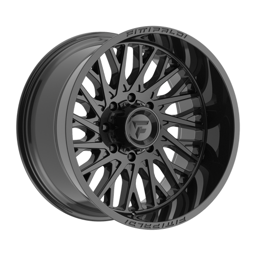 20" Fittipaldi Off Road FA08GB Gloss Black 20x9 Wheel 8x170 18mm For Ford Rim