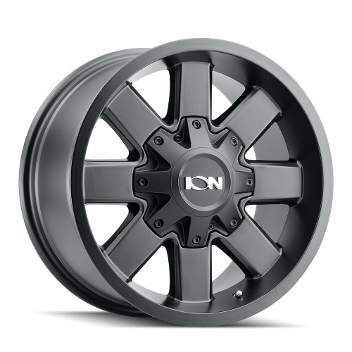 Set 4 17" Ion 141 17x9 Satin Black 6x120 6x5.5 Wheels 18mm Rims For Chevy GMC