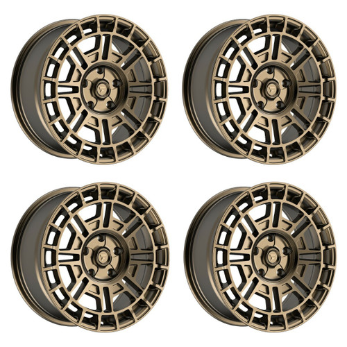 Set 4 18" Fittipaldi Off Road FT109Z Satin Bronze 18x8 Wheels 5x100 5x112 35mm