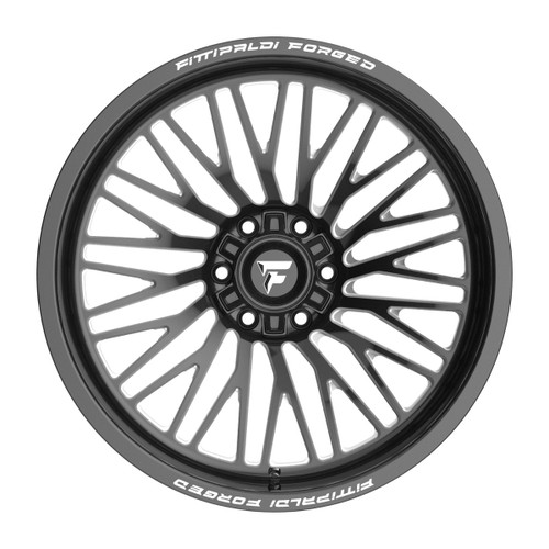 22" Fittipaldi Off Road FTF505BM Gloss Black Milled 22x10 Wheel 8x6.5 -19mm Rim
