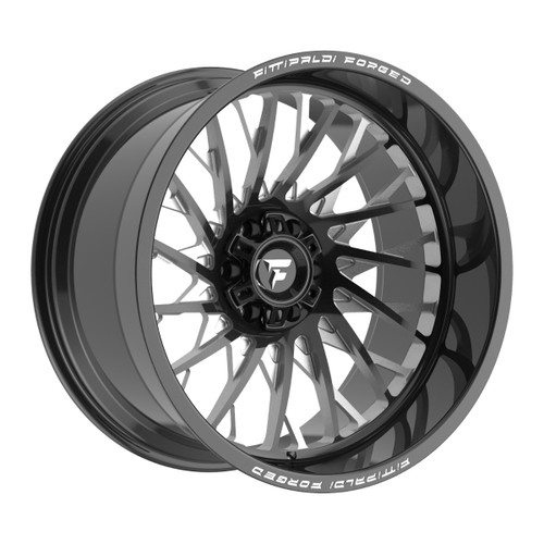 22" Fittipaldi Off Road FTF501BM Gloss Black Milled 22x10 Wheel 8x180 -19mm Rim