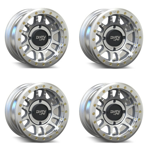 Set 4 15" Dirty Life Canyon Pro SXS Machined 15x7 Wheels 5x4.5  Rims 38mm