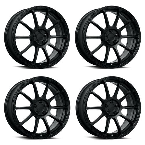 Set 4 17" Katana Wheels KR07  17x7.5 5x100 40mm Matte Black Racing Rims