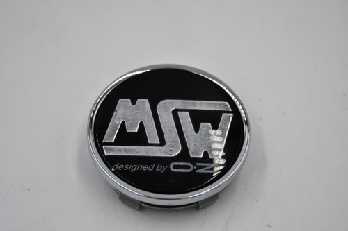 MSW Chrome w/ Gloss Black Acrylic Insert Wheel Center Cap Hub Cap C-F82 3"