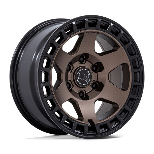 Set 4 17" Black Rhino BR022 Bahari Burnt Bronze Black Lip 17x8.5 6x5.5 -10mm Rim