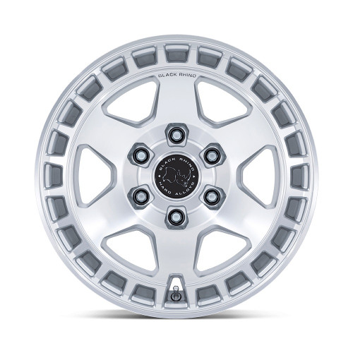 17" Black Rhino BR022 Bahari Gloss Silver Machined Face 17x8.5 Wheel 6x5.5 -10mm
