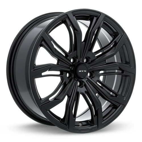 Set 4 18" RTX Black Widow Satin Black Wheels 18x8 5x115 42mm Rims
