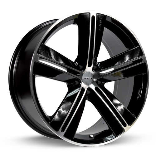Set 4 17" RTX SMS Black Machined Wheels 17x7.5 5x4.5 40mm Rims