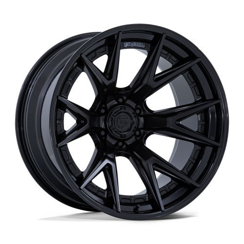 Set 4 24" Fuel FC402 Catalyst Matte Black Gloss Black Lip 24x12 8x180 -44mm Rims
