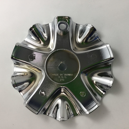 Polo 711 Brawler Wheel Center Hub Cap Bolt On Chrome No Logo R.O.C. 710 6.125"