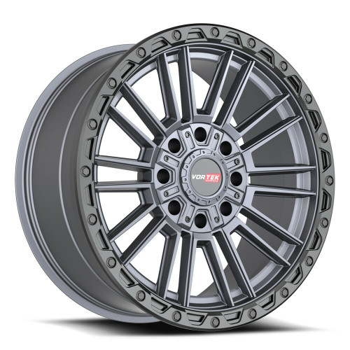 Set 4 22" Vortek VRT-604 Matte Titanium 22x10 Wheels 6x135 6x5.5 -18mm Rims