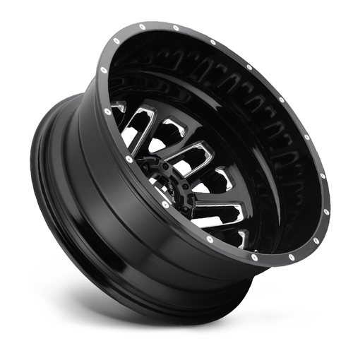 Fuel 1PC D581 Triton 20x8.25 8x200 Gloss Black Milled Wheel 20" -201mm Rim
