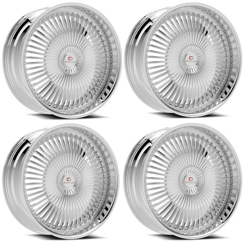 Set 4 20" Cavallo CLV-41 Nano Chrome 20x8.5 Wheels 5x112 5x4.5 35mm Rims