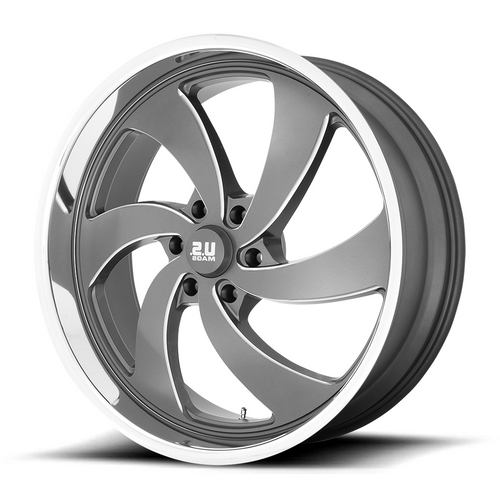24" US Mag U133 Desperado 24x10 6x5.5 Anthracite Milled Diamond Right Wheel 25mm