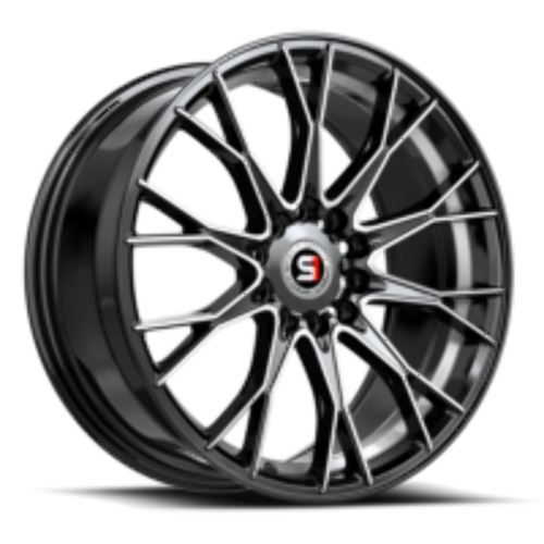 18" Spec-1 SP-59 Gloss Black & Machined & Undercut 18x8 Wheel 4x100 4x4.5 38mm