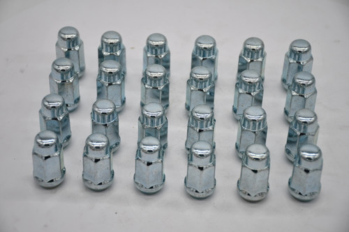 Set 24 Zinc Lug Nuts 1/2" 5/6 Lug Wheel Fitment 3/4" 19mm Hex Long Kit Fits Jeep