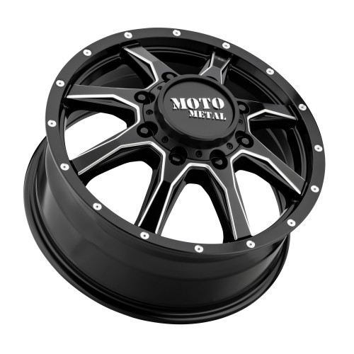 20" Moto Metal MO995 20x8.25 Satin Black Milled - Front 8x6.5 Wheel 127mm Rim