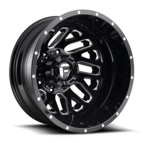 Fuel 1PC D581 Triton 20x8.25 8x210 Gloss Black Milled Wheel 20" -195mm Rim