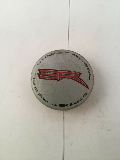 Street Rebel Wheel Center Hub Cap Silver Red Custom 2-5/8" Diameter SR SRB1