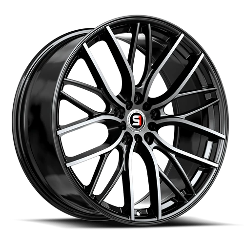 Set 4 18" Spec-1 SP-61 Gloss Black & Machined 18x8 Wheels 5x4.5 5x120 38mm Rims