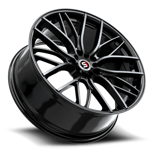 17" Spec-1 SP-61 Gloss Black 17x8 Wheel 5x105 5x4.5 42mm Rim