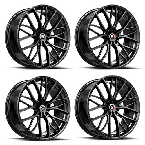 Spec-1 SP-61 Wheels 18 Inch 4x100 4x114.3 Gloss Black A2i Wheel and Ti