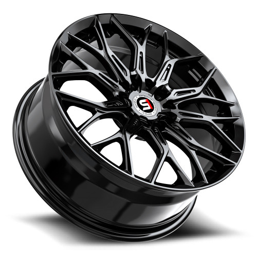 18" Spec-1 SP-57 Gloss Black 18x8 Wheel 5x112 5x4.5 38mm Rim