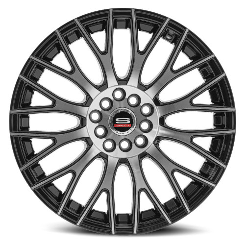 17" Spec-1 SP-55 Gloss Black & Machined 17x7.5 Wheel 5x4.5 5x120 42mm Rim