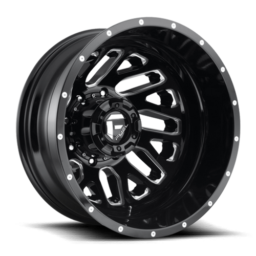 20" Fuel 1PC D581 Triton 20x8.25 8x6.5 Gloss Black Milled Wheel -265mm Rear Rim