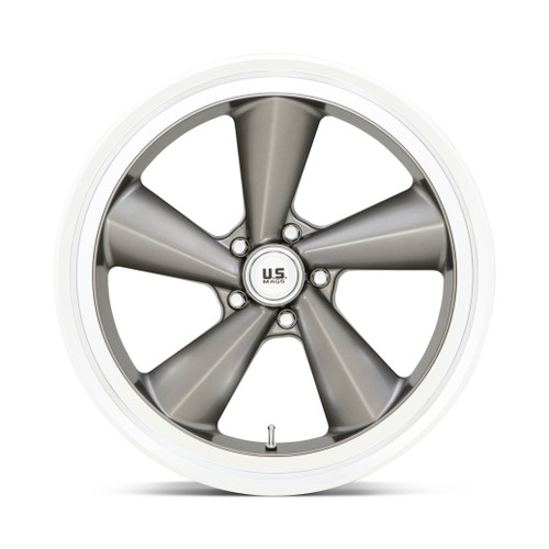 US Mag 1PC U137 TS 22x9 5x5.0 Anthracite With Diamond Cut Lip Wheel 22" 15mm Rim
